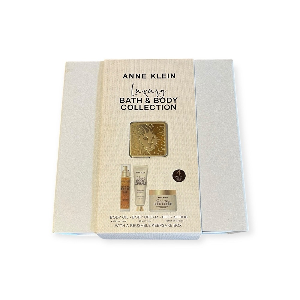 NEW Sealed Anne Klein Luxury Bath & Body Collection w/Keepsake Box Oil Cream 4pc